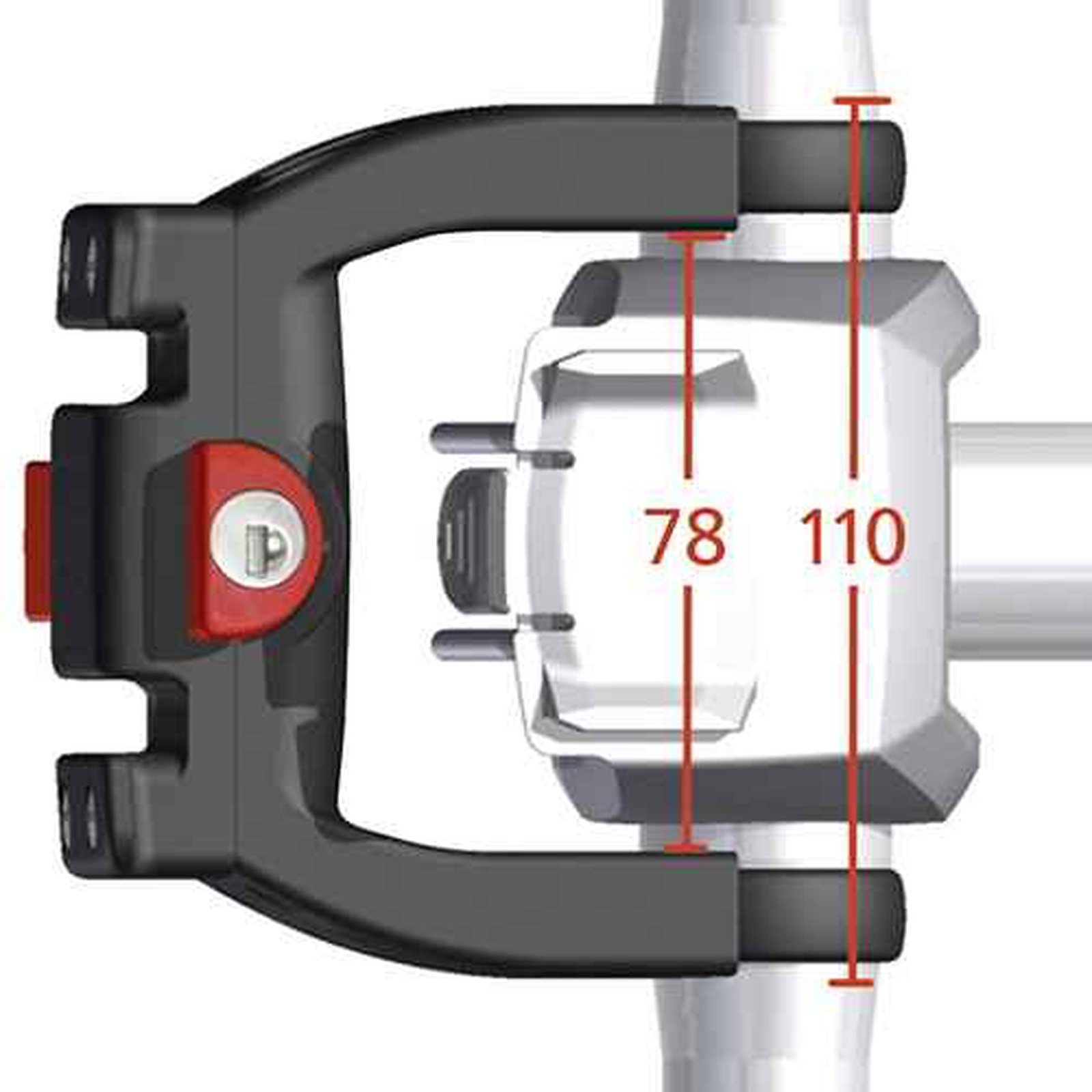 Adaptateur Klickfix pour guidon E-bike, à clé